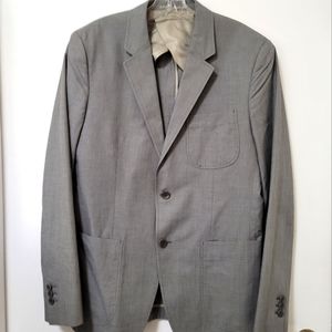 Theory Mens Gray Cotton Webster TP Williston Two Button Sport Jacket Size 40